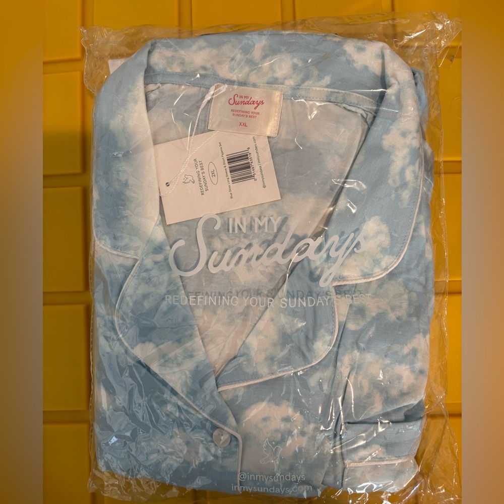 In My Sundays Blue Cloud Pajama Set